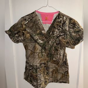 Carhart camo scrub top